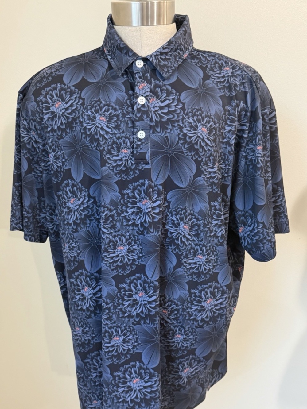 Sunday Swagger Mens Midnight Black Floral 2XL AOP Golf Performance Stretch